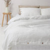 Pure Linen Washed Fabric Duvet Cover and Bed Sheet Set