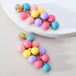 Candy Ball Earrings - Beaded Beach Stud