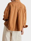 Button Up Drop Shoulder Denim Jacket