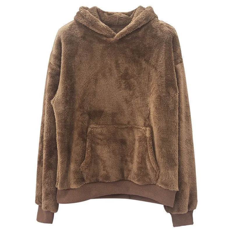 Sweatshirt With Pockets – Warm Winter Loose Pullover for Men