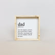 Dad Definition Wood Sign