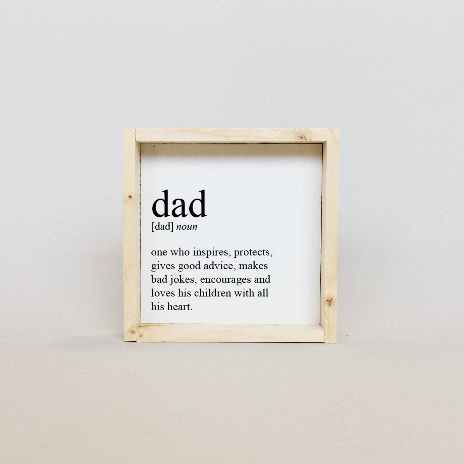 Dad Definition Wood Sign