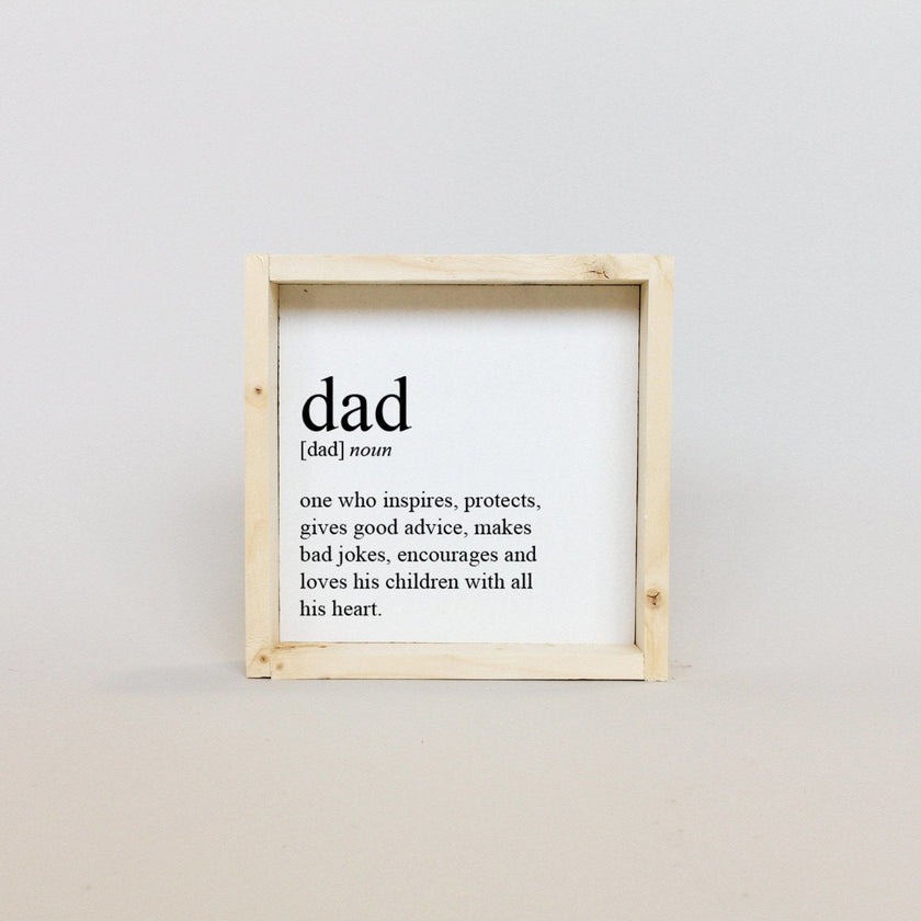 Dad Definition Wood Sign