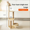 Integrated Cat Bed & Cat Tree Climbing Frame – Multi-Tier Wooden Cat Tower