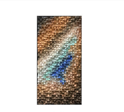 Handmade Cork Mosaic Wall Art – 3D Hanging Painting