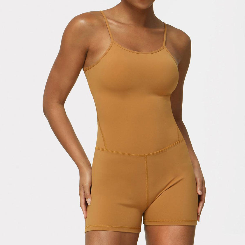 Sleeveless Bodycon Exercise Workout Gym Romper Women Short Workout Jumpsuit Yoga Jumpsuit