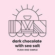 dark chocolate bar with sea salt