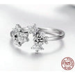 Dazzling Starry Night: 925 Silver Necklace & Ring Set With Cubic Zirconia