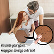 Wooden Coin Bank with Digital Scale – Modern Piggy Bank (White & Light Brown)