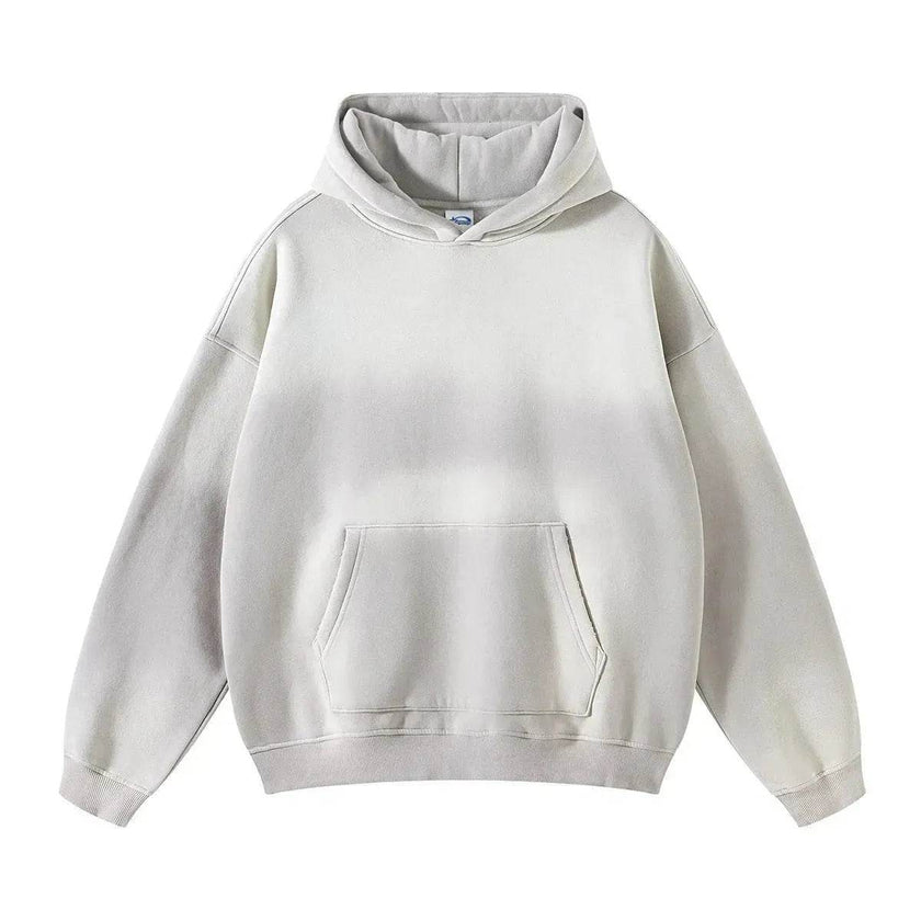 Fall Winter  High Street Velvet Padded Thickened Hoodie sweatshirt for men