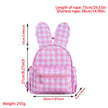 Gingham Bunny Ear Mini Backpack – Cute Plaid Bag for Girls (4 Colours)