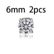 Unisex Zircon Magnetic Ear Clip – No Piercing Rhinestone Stud Earring in 6mm & 8mm