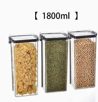 Airtight Pantry Food Storage Containers – Kitchen Organizer in 5 Sizes (460ml to 1800ml)