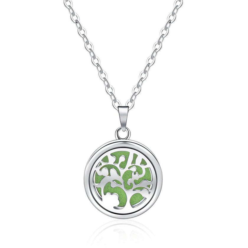 Open Round Hollow Perfume Box Necklace