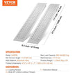 47.2 X 8.5 Aluminum Ramps 880 LBS Capacity Loading Ramps 2PCS
