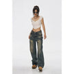 Low rise Distressed Oversized Street style Jean Pant women