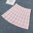 Mini Plaid Pleated High Waist Skirt A- Line Skirt