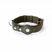AirTag Dog Collar with Holder – Adjustable Leather & Canvas Pet Collar for Medium & Large Dogs