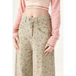 Mint Mambo Green Floral Baggy Jeans Pant For Women