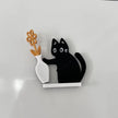 Black Cat Fridge Magnet Acrylic Refrigerator Sticker | Kitchen Decor Gift Canada & USA