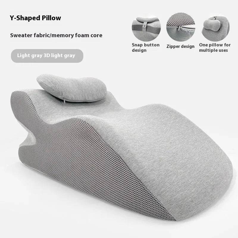 Sleeping Y-shaped Pillow Bed Watch Mobile Phone Memory Foam Pillow Neck Protector