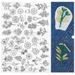 50pcs Water Soluble Stick and Stitch Embroidery Patterns stickers for Clothes