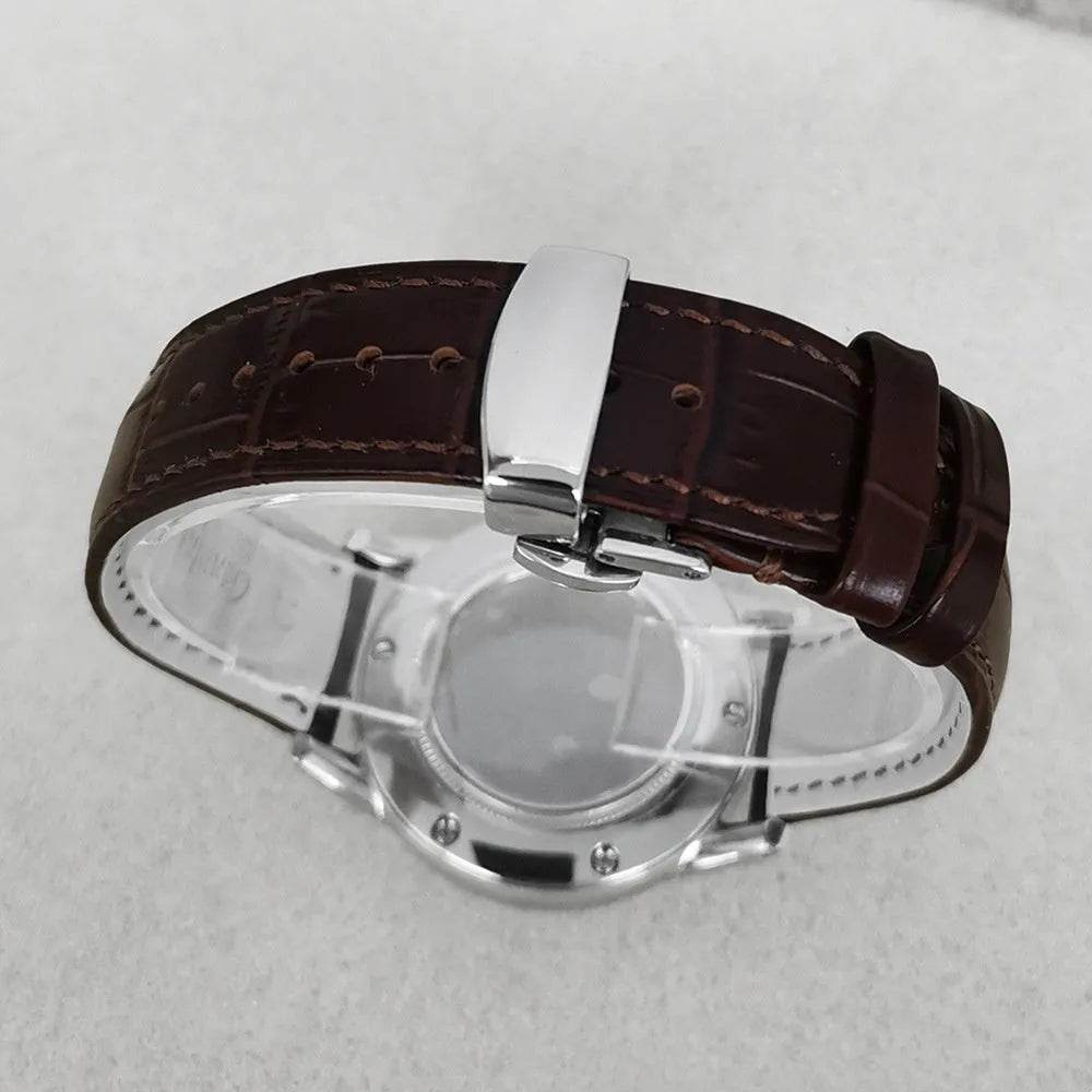 Watch Case 39mm Leather Watch Strap