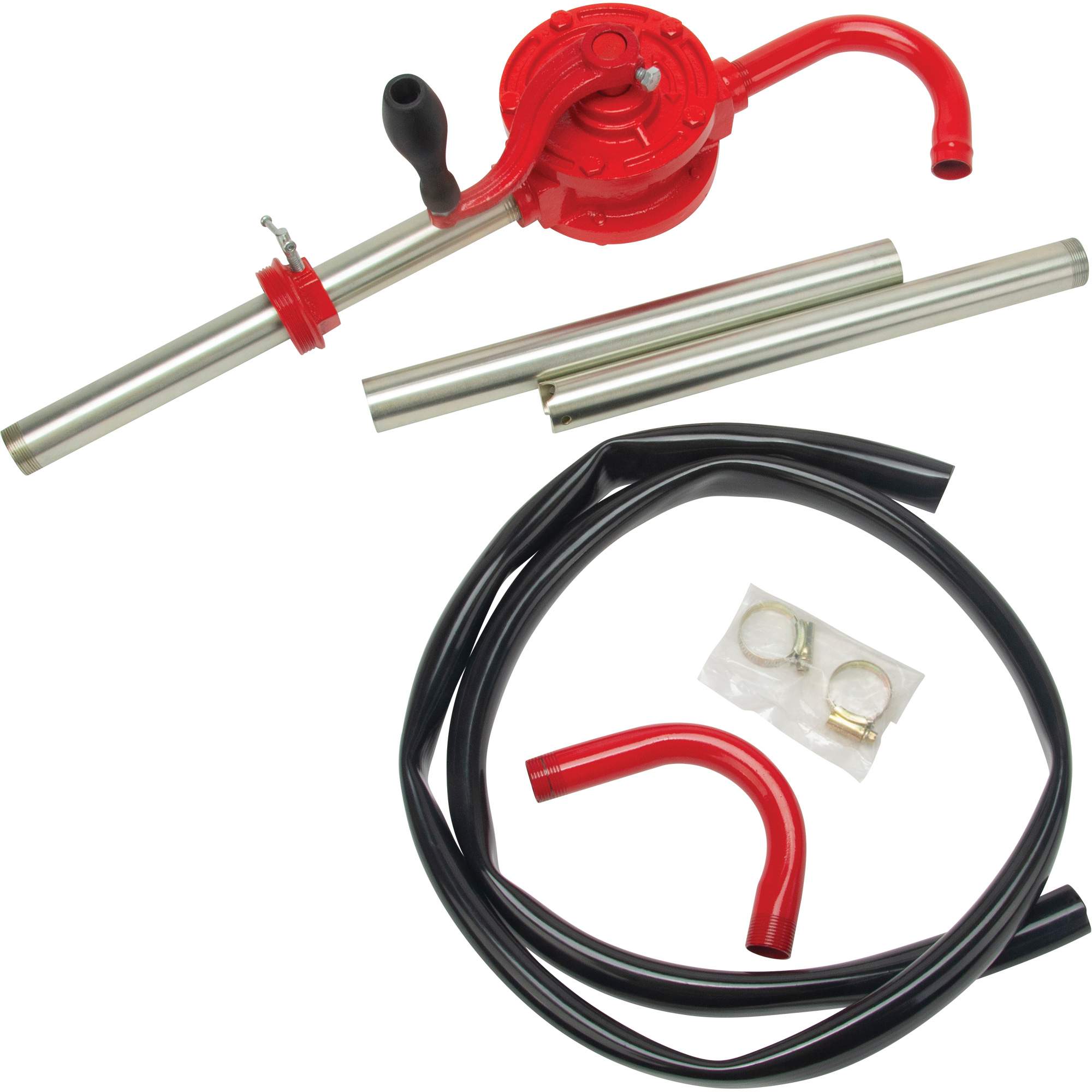 Rotary Type Drum Pump, Cast Iron/Steel, Fits 30-55 Gal., 8 oz./Stroke