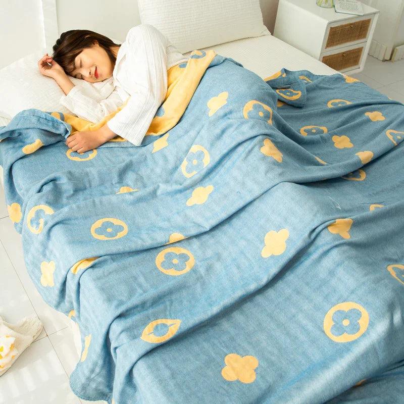 Cotton Four-layer Gauze Towel Blanket Air Conditioning Blanket Thin Duvet