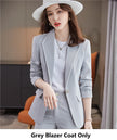 Women's Business Casual Suit Set – Blazer Jacket, 4 Colors, S–4XL (Canada & USA)