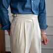 High Waist Straight leg British Business Office Work trouser for men