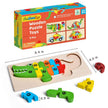 Fun Little Toys - 4-Pack Wooden Puzzles