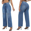 Elegant Ripped Wide-leg Baggy Jeans Pant Women