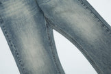 Men's Loose Wide-Leg Contrast Color Jeans – Fashion Baggy Denim Trousers