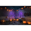 3 Pac Halloween Spooky Tree With Purple Lights, 4FT 5FT And 6FT, Lighted Black Tree For Halloween Decoration
