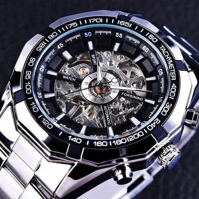 Forsining Watch Men's Fashion Casual Classic Popular Waterproof Manual Mechanical Watch