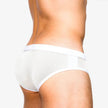 Mesh Stitching White Swim Briefs Boxer underwear men