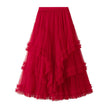Slimming Multi-layer Gauze Skirt High-grade Midi Tulle Skirt