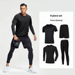 Fitness apparel - Quick Drying Workout clothes for men 4pcs Gym set wear