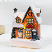 Christmas Decorations Resin Small House Luminous Ornaments