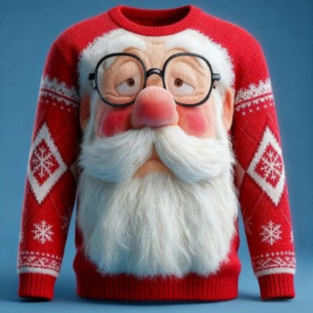 Santa Claus Sweatshirt – Festive Loose Pullover for Casual Wear