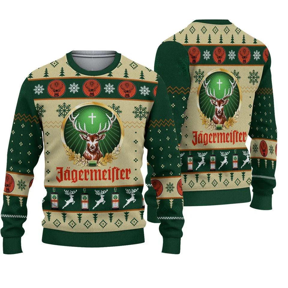 Round Neck Sweater – Printed Youth Pullover in Polyester Blend