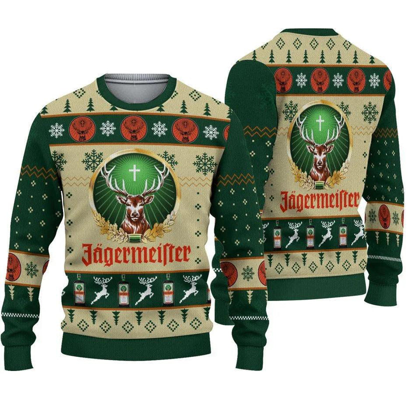 Round Neck Sweater – Printed Youth Pullover in Polyester Blend