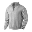 Casual Autumn Winter Half Zip Stand Collar Pullover Sweater top  Men