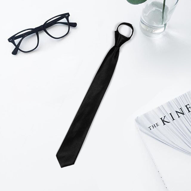 Men's Zip Tie Necktie – Polyester Arrow Bow Tie for Business & Formal Wear | Canada & USA