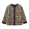 Casual Fall winter Leopard Button fleece Plush Cardigan jacket for women