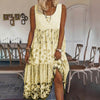Casual Summer Boho Dress Floral Sleeveless Midi Dress