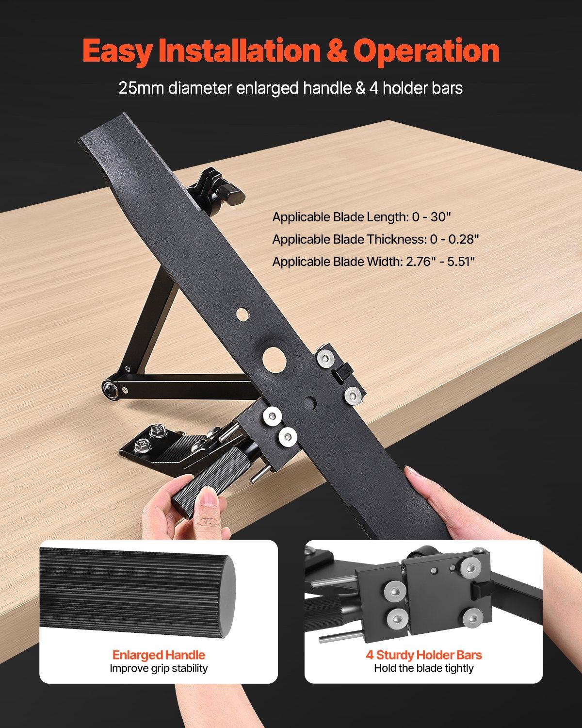 Adjustable Lawn Mower Blade Sharpener 15°–45°