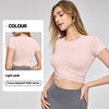 Fashion Short Sleeve Crop Workout Top for Women Yoga Crop Top