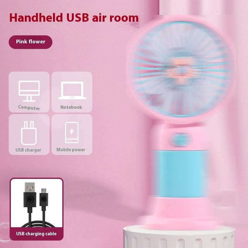 Small Handheld Fan Desktop Cartoon Mini Electric Usb Student Portable Gift